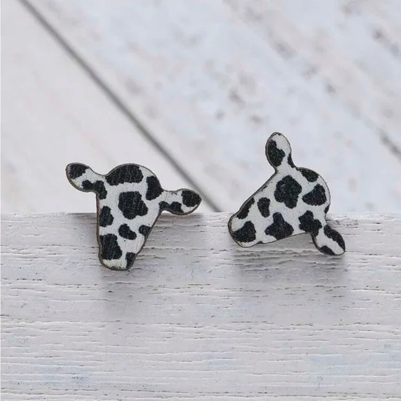 Brand new cow, head stud earrings - Picture 5 of 5